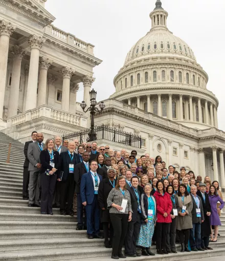 Advocates on the steps of the U.S. Capitol building
