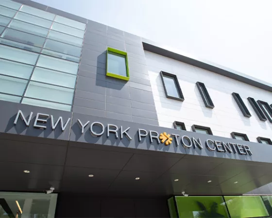 The outside of the New York Proton Center building