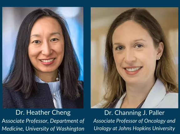 Dr Heather Cheng and Dr. Channing J. Paller headshots