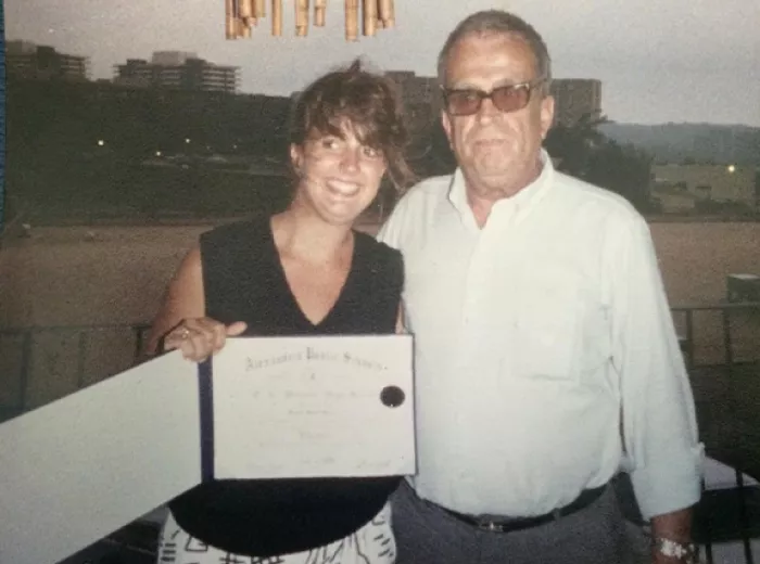 Sandy Maxey and her late father