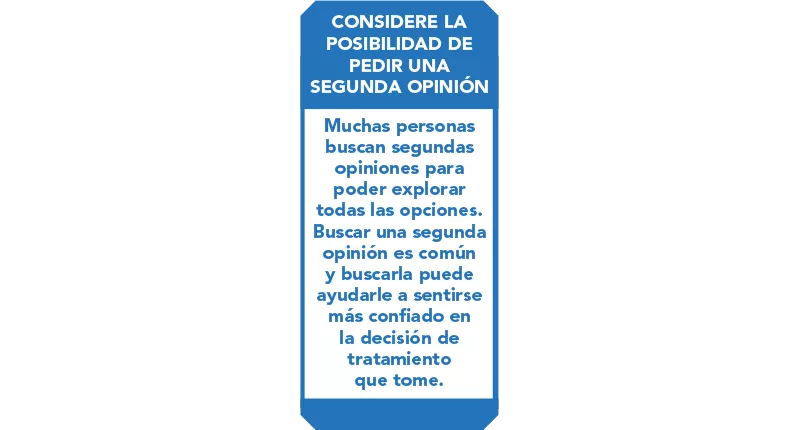 infographic in Spanish about getting a second opinion