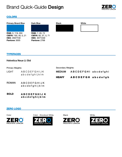 ZERO Brand Guidelines PDF thumbnail