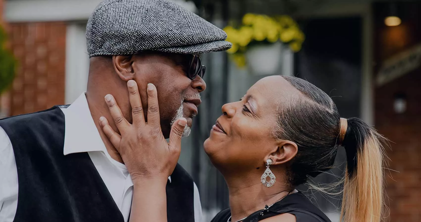 Caregiver and patient in a loving moment