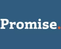 Promise written in white letters on a blue background