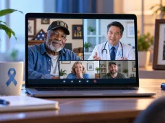 Veterans on a virtual webinar