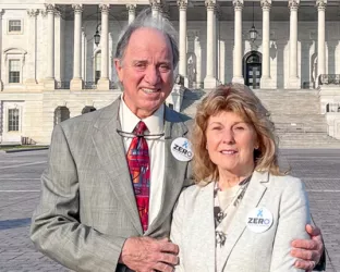 Picture of David and a woman in DC