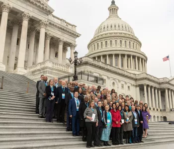 Advocates on the steps of the U.S. Capitol building