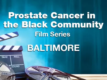 Prostate Cancer in the Black Community Film Series logo with city name