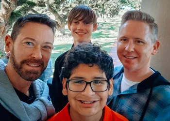 Chris Hartely and his two boys