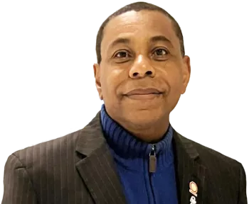 African American man in a suit