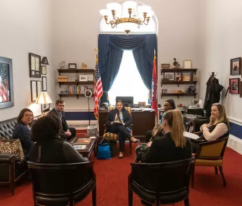 ZERO Advocates in a meeting inside a room in the Capitol