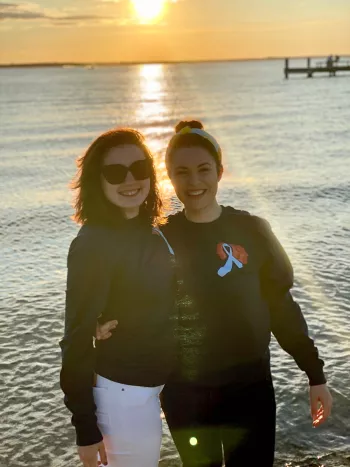 Athena Bogdanos wearing her special shirt