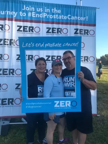 Danielle Quinn and her family at a ZERO run walk event to support her father's prostate cancer battle