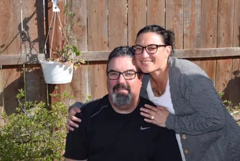 Danielle Quinn smiling with her father