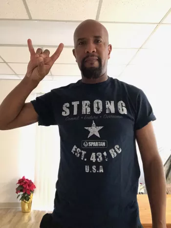 Darrell Jackson finish strong horns up