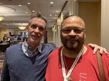 Two members of the EquipMENt group at ZERO's 2020 Summit