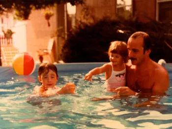 Family Nikituk in the pool