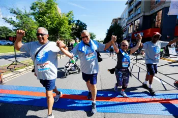 Al And Greg two of our ZERO HERO survivors crossing the finish line at the DC RunWalk on June 16th