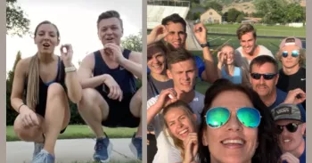 Jessica Tolman and her crew taking a selfie