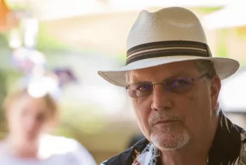 Jon Albrecht wearing a beachy fedora