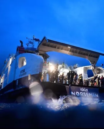 Mat Jones the Norseman boat at sundown