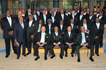 Mellve Shahid, Sr. and a group of Well dressed men