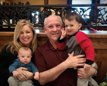 Mike Crosby and his family