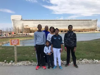 Thomas Addison's family at a fort