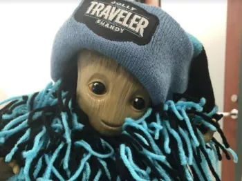 Gru in Blue and and Black Beard