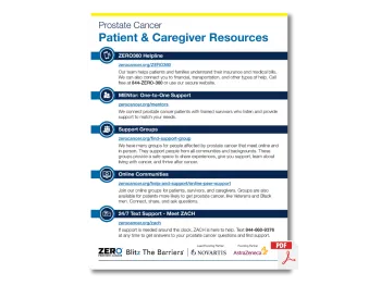 PDF Preview: Patient & Caregiver Resources (One-Pager)