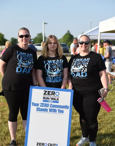 Group of people with a ZERO sign in front of them