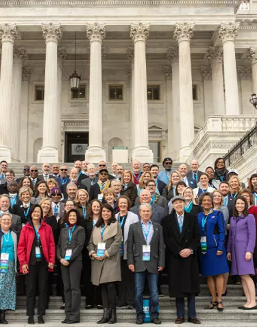 ZERO Advocates on the steps of Capitol Hill during Summit 2023