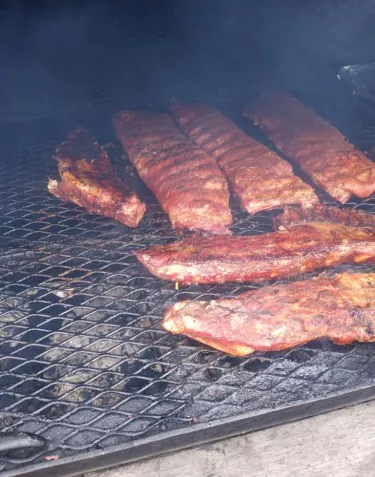 Ribs on a grill