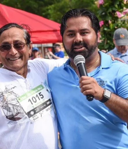 Two Indian men at a ZERO RunWalk 