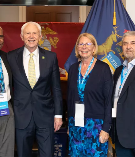 Group of advocates with legislator