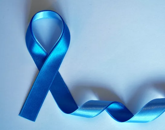 Blue ribbon - symbol of prostate cancer