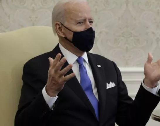 Joe Biden with a face mask