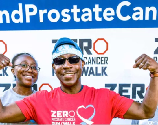 Strong arm flexing for ZERO Run Walk Event