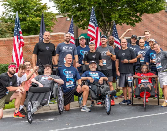 Group of veterans at a Run/Walk event