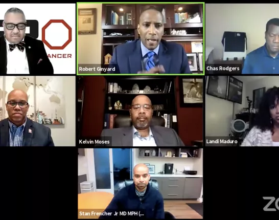 A zoom meeting of ZERO Cancer's Racial Disparities Task Force