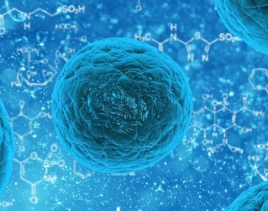 Bacteria in blue