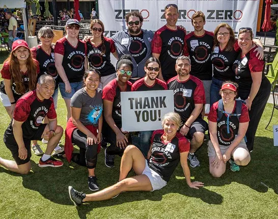 Thank you from the ZERO Staff group photo!