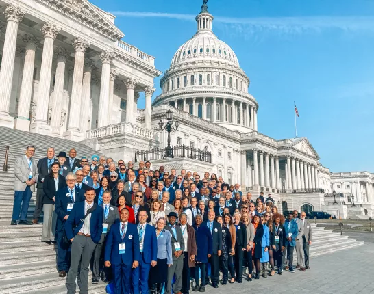 Group of ZERO advocates on the steps of the Capitol building in Washington D.C.