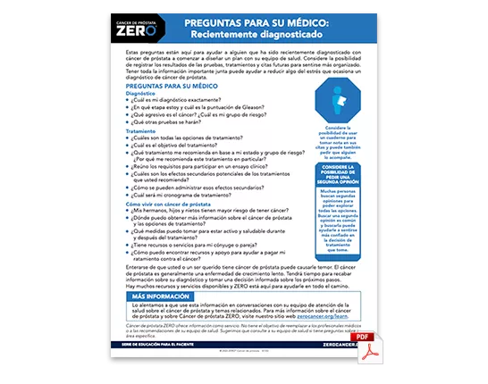 Vista previa en PDF: Preguntas Para Su Médico - Cáncer de próstata avanzado