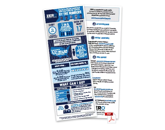 PDF Preview: Black Men and Prostate Cancer - by the Numbers Infographic