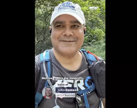 Eric M being interviewed by news