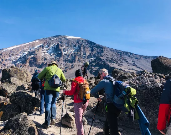 People on a mountain 