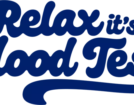 Relax It's a Blood Test Logo