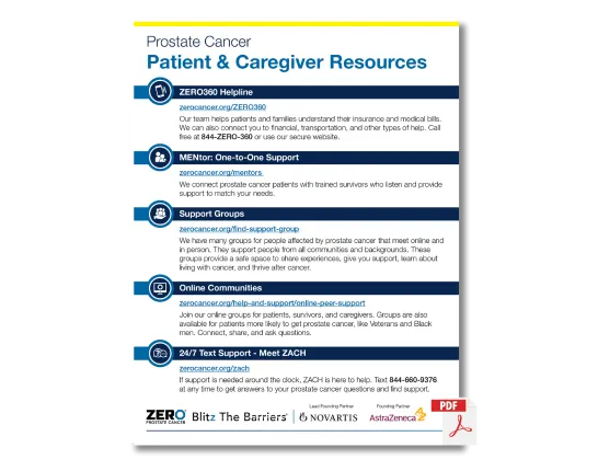 PDF Preview: Patient & Caregiver Resources (One-Pager)