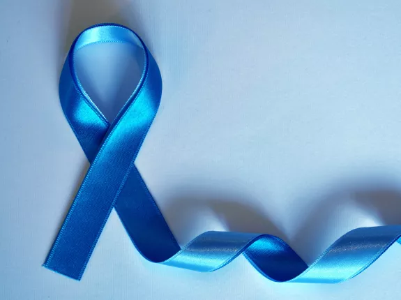 Blue ribbon - symbol of prostate cancer